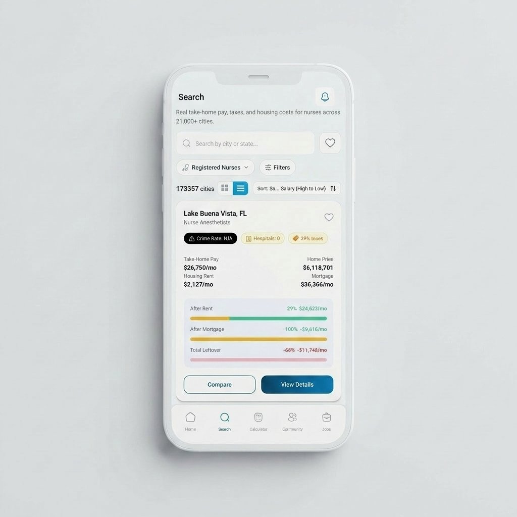 Map My Pay app — RN salary and take-home pay for San Francisco CA